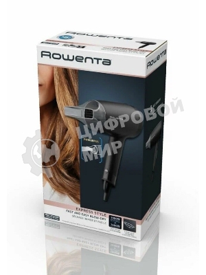 Фен Rowenta Express Style CV1803F0 черный/серый, 1600 Вт, компактный