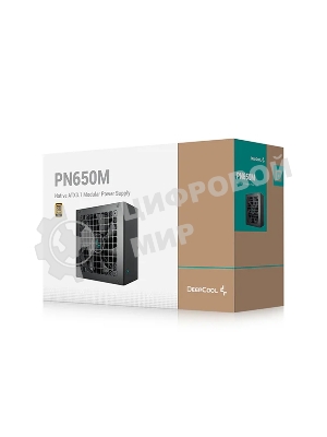 Блок питания Deepcool/GamerStorm PN650M, 650Вт, 80 PLUS Gold, 120мм, модульный, черный