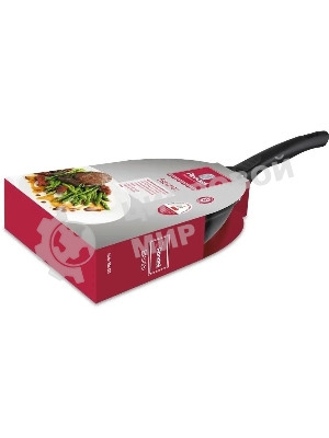 Сковорода ВОК Rondell Escurion RDA-870, 28 см, съемная ручка, с крышкой, черный