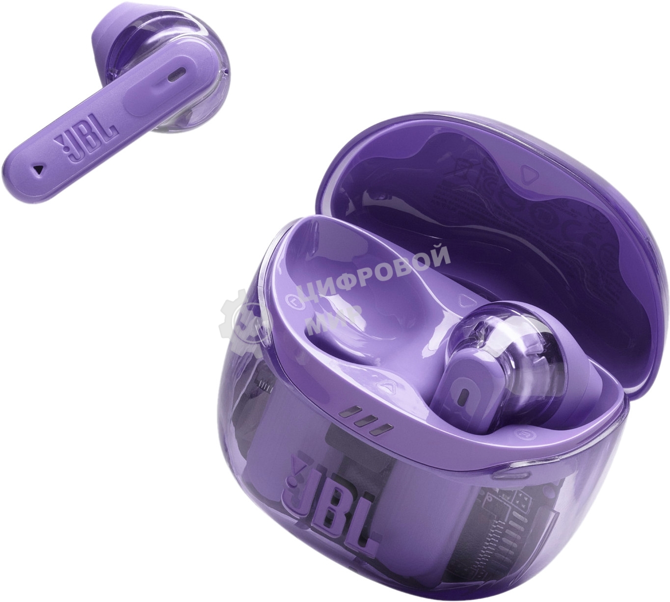 Наушники TWS JBL Tune Flex 2 призрачно-фиолетовый, вкладыши/внутриканальные (трансформер), Bluetooth, адаптивное шумоподавление