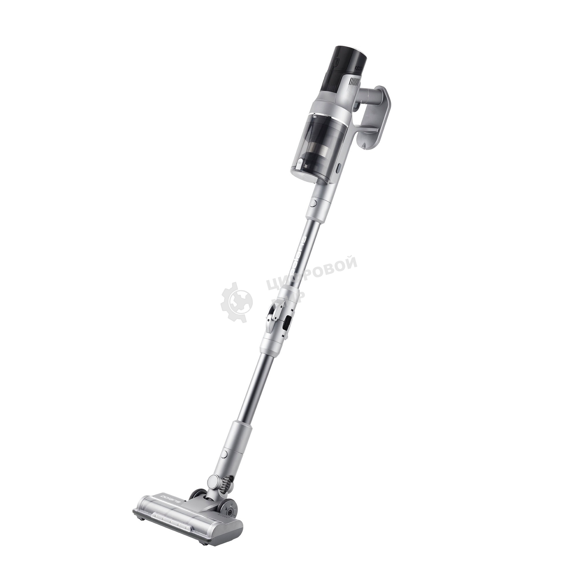 Пылесос вертикальный Polaris PVCS-4010 серый, питание от аккумулятора, 150 Вт, уборка суxая/влажная, пылесборник 0.45 л