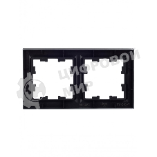 Рамка 2-местная IEK BRITE РУ-2-БрЧ черный