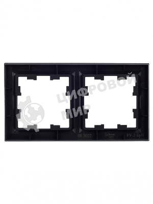 Рамка 2-местная IEK BRITE РУ-2-БрЧ черный