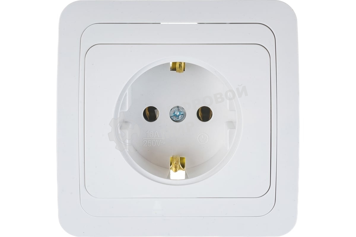 Розетка 1-м CLASSICO с заземл. 2028 бел. ASD/IN HOME 4680005959907