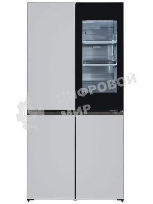 Холодильник LG GR-A24FQAKM серый трехкамерный 382/145л морозилка снизу, No Frost, Side by Side
