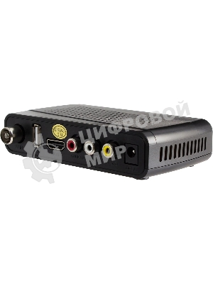 Приставка для цифрового ТВ Hyundai H-DVB520 черный, DVB-T2, DVB-T, DVB-C, HDMI, USB 2.0 х2