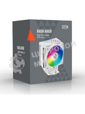 Устройство охлаждения (кулер) PcCooler R400 ARGB Soc-AM5/AM4/1200/1700/1851 белый 4-pin Al+Cu 180W Ret (R400-WHAWYX-US)