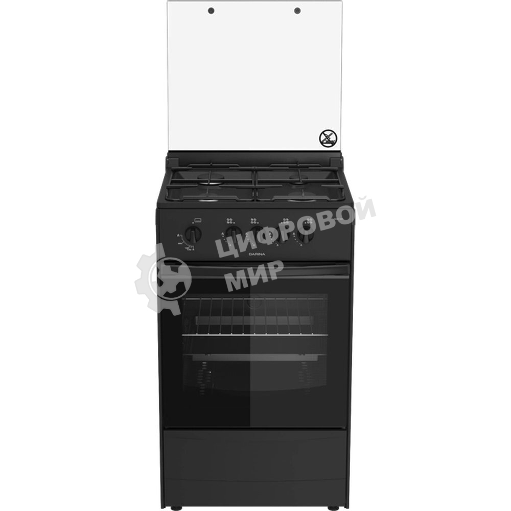 Плита газовая Дарина 1B GM441 002 At антрацит, конфорок 4, духовка 50 л, 50 см x 85 см x 51 см