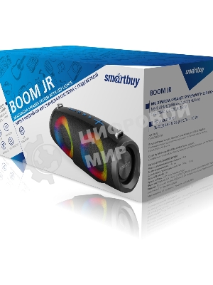 Акустическая система 2.0 Smartbuy BOOM JR, 16Вт, Bluetooth, MP3, FM, FlashLight, 3000 мАч.