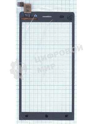 Сенсорное стекло (тачскрин) для Highscreen Thor, черное