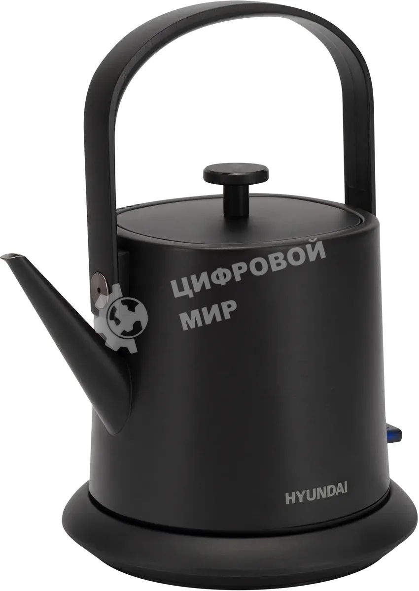 Чайник электрический Hyundai HYK-S2042 0.6 л, 1000 Вт, черный