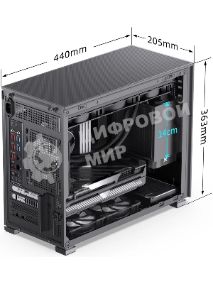 Корпус без блока питания JONSBO D31 MESH Black MATX без БП, боковая панель из закаленного стекла, mini-ITX, micro-ATX, черный