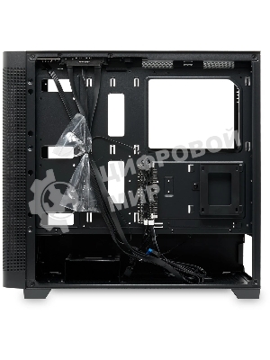 Компьютерный корпус без блока питания Case HSPD M740, Mesh Mid Tower, черный, TG, 0.6 SPCC, no fans, E-ATX, ATX, mATX, mITX, 170/400/200мм, 4x2.5