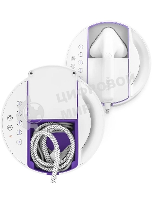 Отпариватель Kitfort КТ-9110-1 белый/фиолетовый, 2180 Вт, 45 г/мин, 600 мл