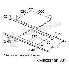 Индукционная варочная панель Maunfeld CVI905SFBK LUX Inverter