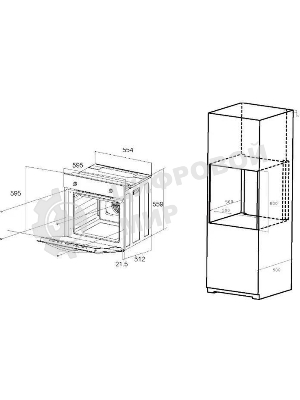 Духовой шкаф электрический Maunfeld EOEM.589B черный/серебристый, встраиваемый