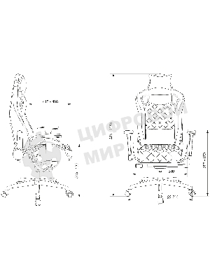 Кресло игровое Knight TITAN черный/красный ромбик эко.кожа с подголов. крестовина металл