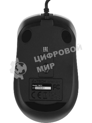 Мышь проводная A4Tech Fstyler FM12 белый/черный, 1200 dpi, USB, кнопки - 3