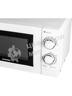 Микроволновая печь Starwind SMW3820 белый, 20 л, 700 Вт, переключатели - поворотный механизм