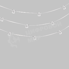 Гирлянда Neon-night Белт-Лайт 2 жилы, 50 м, шаг 40 см, 125 патронов E27, IP65, белый круглый провод