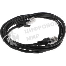 Патч-корд Premier PP12-1.5M/BK 1000Гбит/с UTP 4 пары cat.5E CCA molded 1.5м черный RJ-45 (m)-RJ-45 (m)