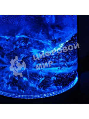 Чайник электрический Kitfort КТ-6128 1.7л. 2200Вт черный (корпус: стекло)