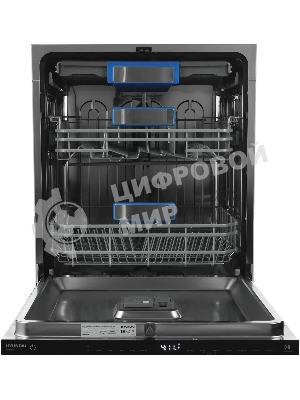 Встраиваемая посудомоечная машина Hyundai HBD 665, нержавеющая сталь, 59.8 см, 16 компл., 47 дБ, класс A+++