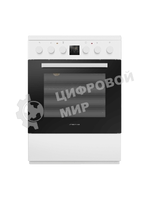 Плита электрическая Maunfeld MEC67CW08TD белый, конфорок 4 шт, духовка 59 л, 60 см x 85 см x 60 см