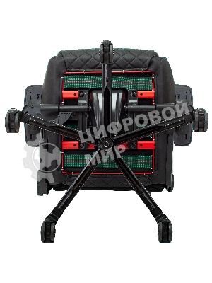 Кресло игровое Knight TITAN черный/красный ромбик эко.кожа с подголов. крестовина металл