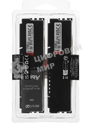 Оперативная память Kingston Fury Beast, DDR5, 64GB (2x32GB), 5600MHz, CL40, DIMM, радиатор, черный