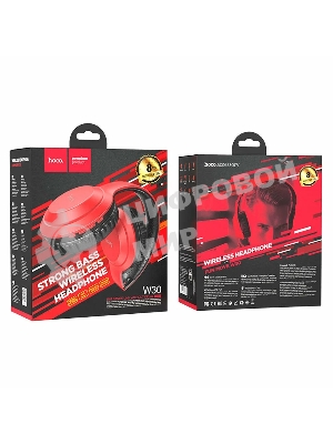 Беспроводные/проводные наушники Hoco W30 FUN MOVE красный, накладные, Bluetooth + проводной, до 8 ч.