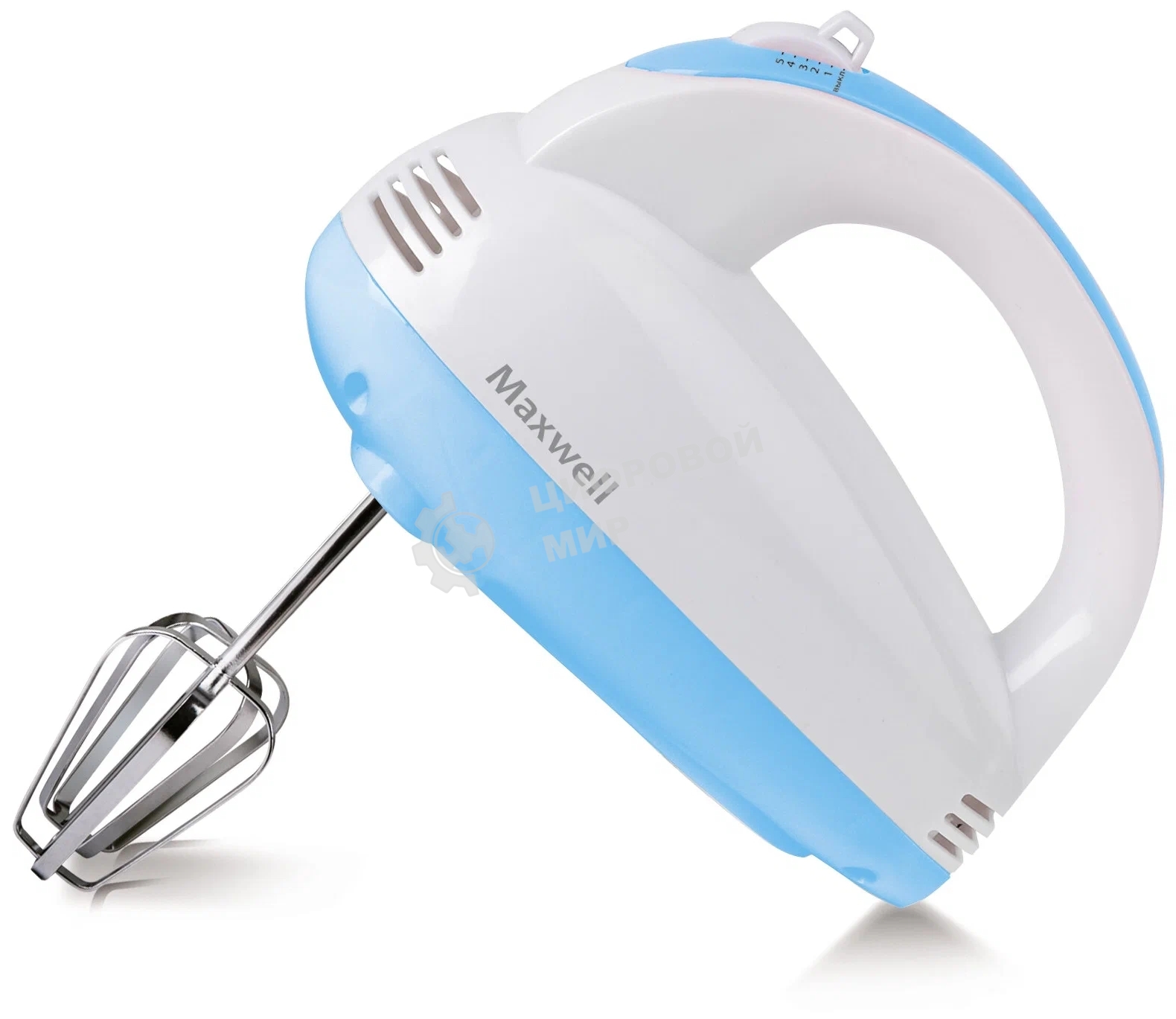 Миксер Maxwell MW-1360(W) Мощность 300 Вт.5 скорост. режимов.Номинальная потребляемая мощность 120 В