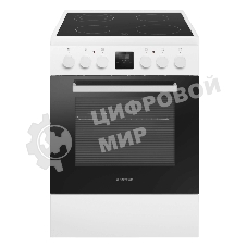 Плита электрическая Maunfeld MEC67CW08TD белый, конфорок 4 шт, духовка 59 л, 60 см x 85 см x 60 см
