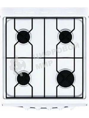 Плита газовая Лада Nova RG 24042 W белый, конфорок 4 газовых, духовка 50 л, 50 см x 85 см x 60 см