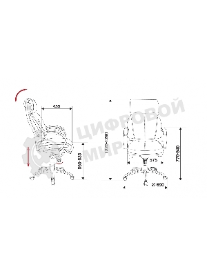 Кресло Бюрократ T-9904NSL черный, кожа, подголовник