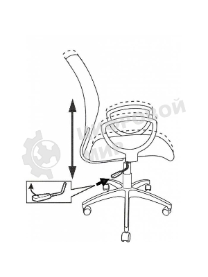 Кресло Бюрократ CH-599AXSL/32G/TW-11 серый/черный, сетка, 120 кг, механизм качания