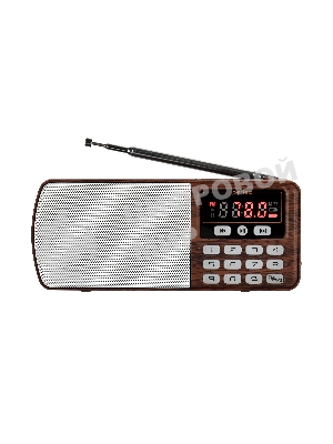 Радиоприемник PERFEO (PF_D0567) ЕГЕРЬ , коричневый