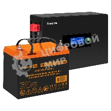 Комплект Источник бесперебойного питания EX295992RUS + батарея 33Aч EX285664RUS 1шт (инвертор, синус, для котла, PF=1, настенный) ExeGate IdealSine SR-600.LCD.2SH <600VA/600W, чистая синусоида, цветной LCD-дисплей, 2*Schuko, крепление настенное, Black> + батарея ExeGate HRL 12-33 (12В, 33Ач) 1шт