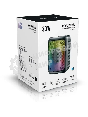 Колонка портативная Hyundai H-PS1006 черный 30 Вт 1.0 BT 10м 1500mAh