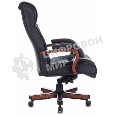 Кресло Бюрократ T-9926WALNUT черный, кожа
