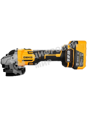 Угловая шлифовальная машина бесщеточная DEKO DKAG-125, 20В, 1*4.0А·ч