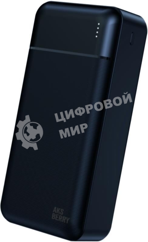 Портативный аккумулятор AKSBERRY E300 Epica быстрая зарядка 30000 mAh, черный