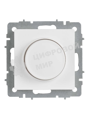 Светорегулятор IEK BR-D20-0600-K91 поворотно-нажимной СП BRITE СС10-1-0-БрАБ 600 Вт механизм арктич. бел.