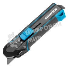 Нож-скребок выдвижной Gross 78890, 19 мм, сменное лезвие, SK2, 5 запас. лезвий, алюмин. корпус