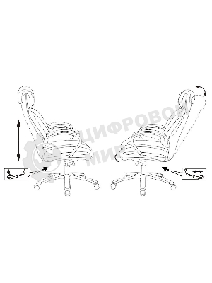 Кресло Бюрократ T-9904NSL черный, кожа, подголовник