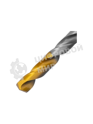 Сверло спиральное по металлу Denzel 7,5 х 156 мм, Р6М5, Golden Tip, удлиненное