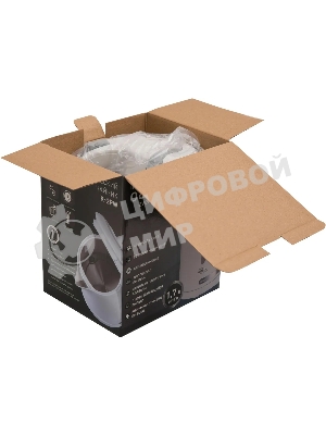 Чайник электрический Oasis K-2PW 1.7 л, 2200 Вт, белый корпус: пластик