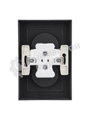 Розетка 2-м AtlasDesign без заземл. 16А в сборе карбон SchE ATN001020