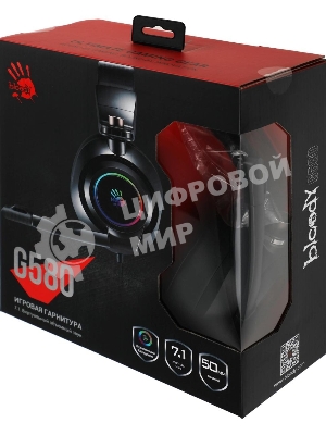 Гарнитура Bloody G580 чёрный, проводная, подсветка