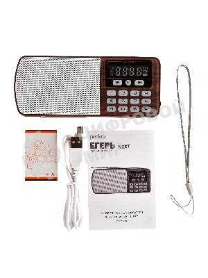 Радиоприемник PERFEO (PF_D0567) ЕГЕРЬ , коричневый